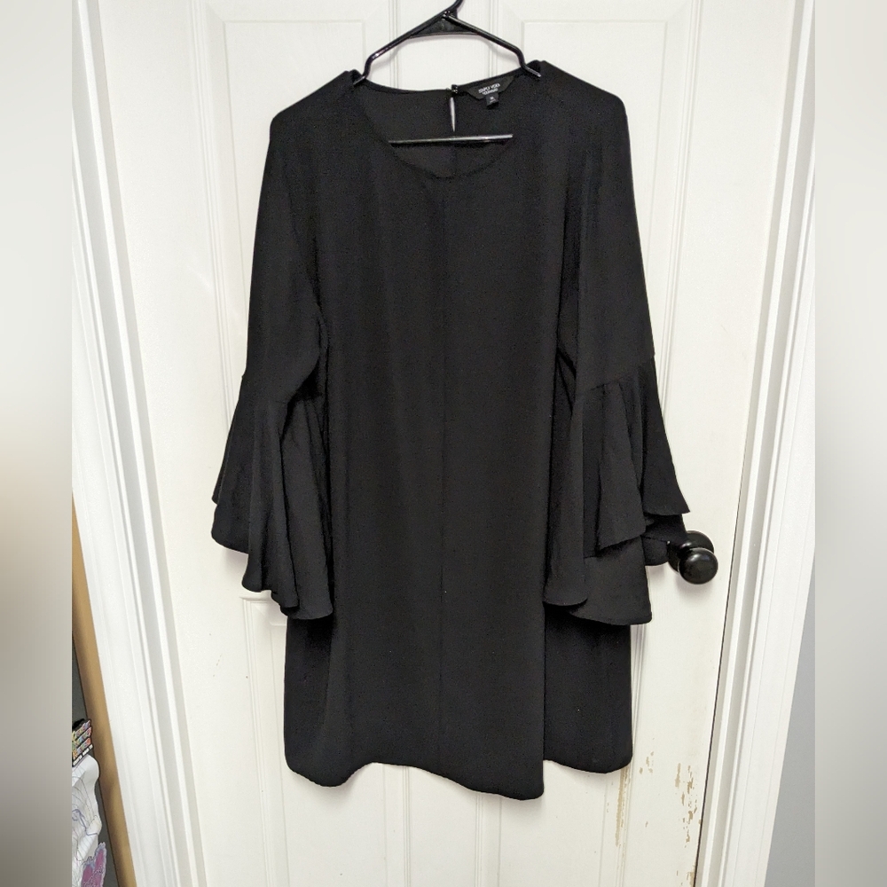 Simply Vera Vera Wang Bell-Sleeve Black Dress Ladies XL EUC - Picture 3 of 13